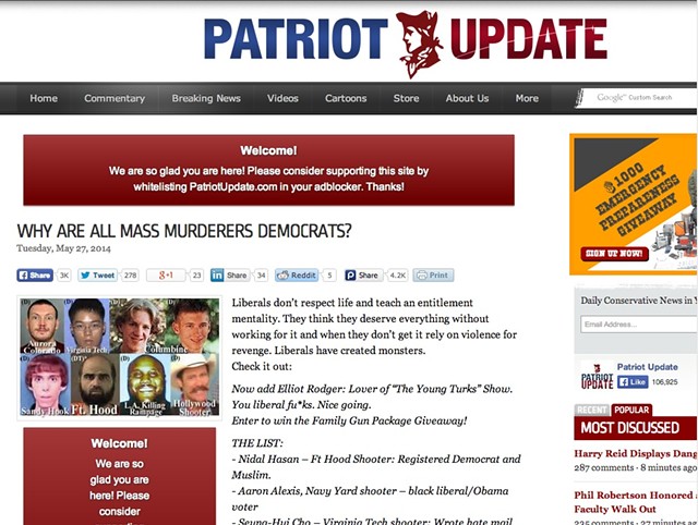 Patriot Update blog post linked to by Mark Donka