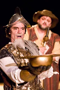 Peter Boynton as Cervantes and Charlie Cerutti as Sancho Panza