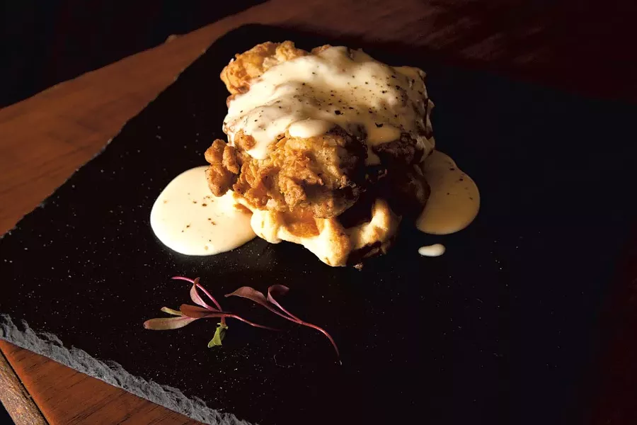 Pheasant & waffles at Essex Inn - MATTHEW THORSEN
