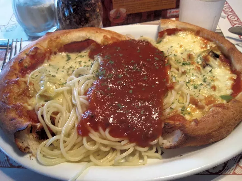"Pizzaghetti" at Restaurant à la Bonne Fourchette - ALICE LEVITT