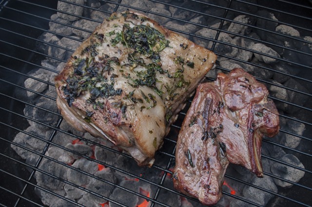 Rack of lamb and lamb shoulder steak make for great grilling. - HANNAH PALMER EGAN