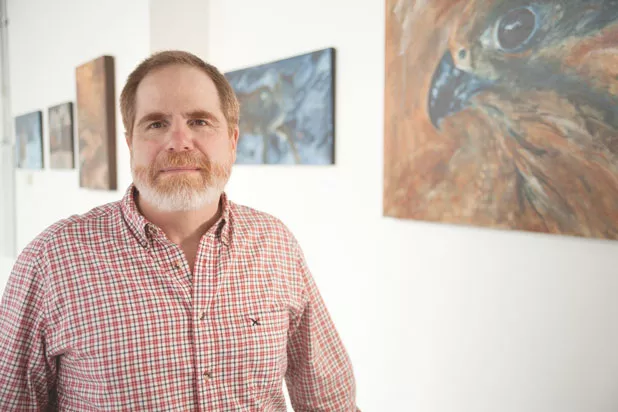 Rod MacIver at the Heron Dance Wild Nature Art Gallery - MATTHEW THORSEN