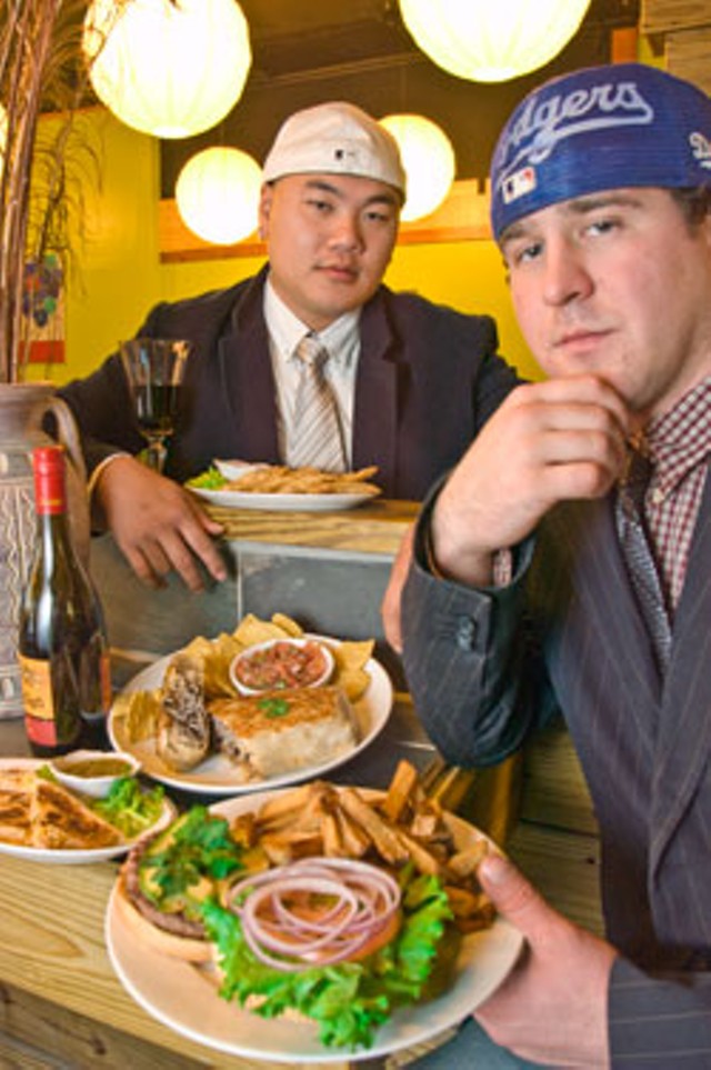 Sam Lai and Max Saltis at One Pepper Grill - MATTHEW THORSEN