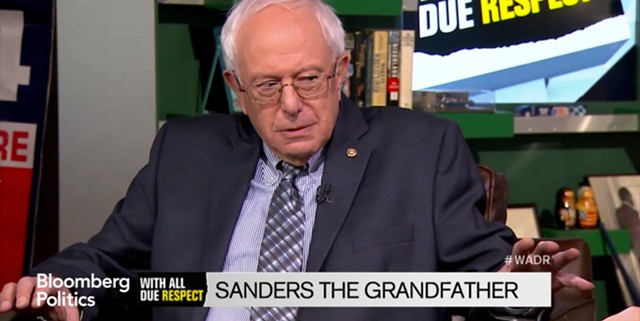 Sanders appears on Bloomberg TV's "With All Due Respect." - SCREENSHOT