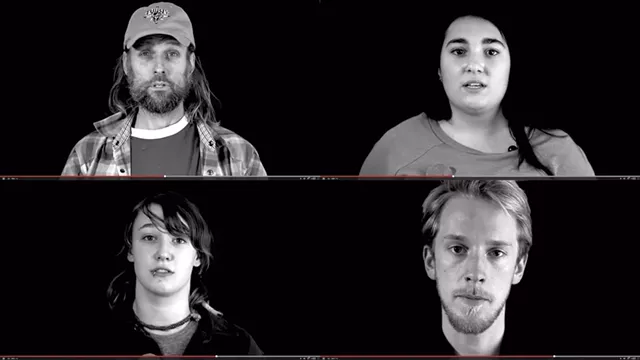 Students read their No Confidence letter in a YouTube video - COURTESY OF BURLINGTON.EDU