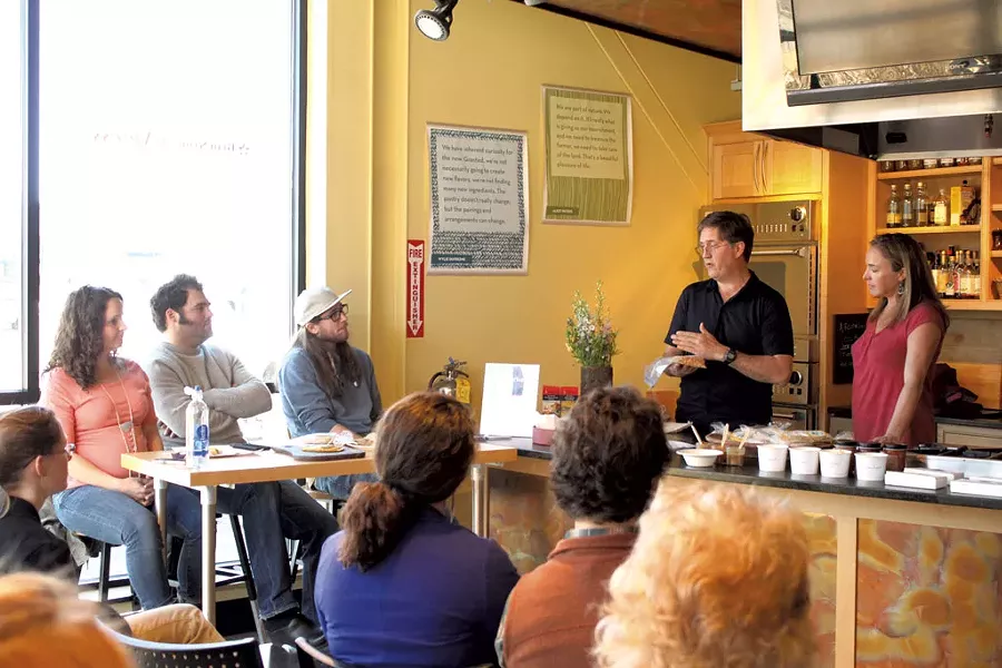 The Moulaerts make their pitch - COURTESY OF HEALTHY LIVING MARKET AND CAFÉ
