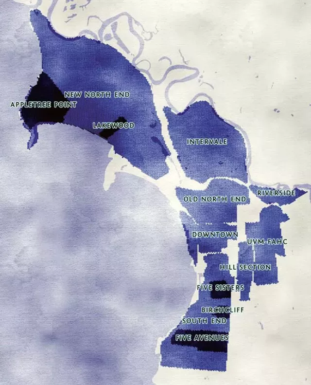 Burlington Vt Neighborhoods Map There's A Map For That | Tech | Seven Days | Vermont's Independent Voice