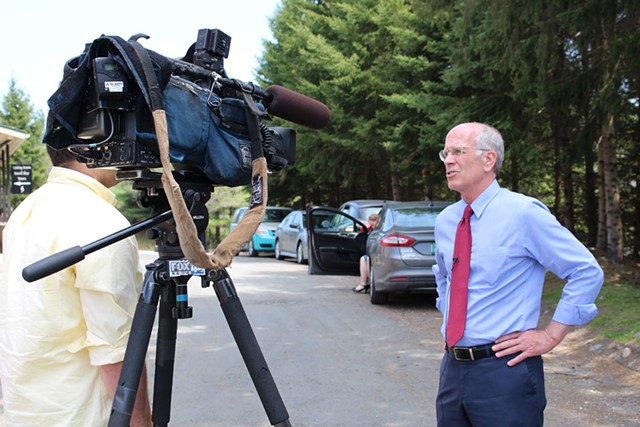 Congressman Peter Welch at the Alchemist Cannery in May 2014 - PAUL HEINTZ