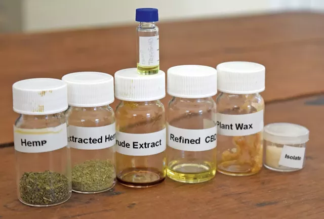Samples of extractions from hemp - TERRI HALLENBECK