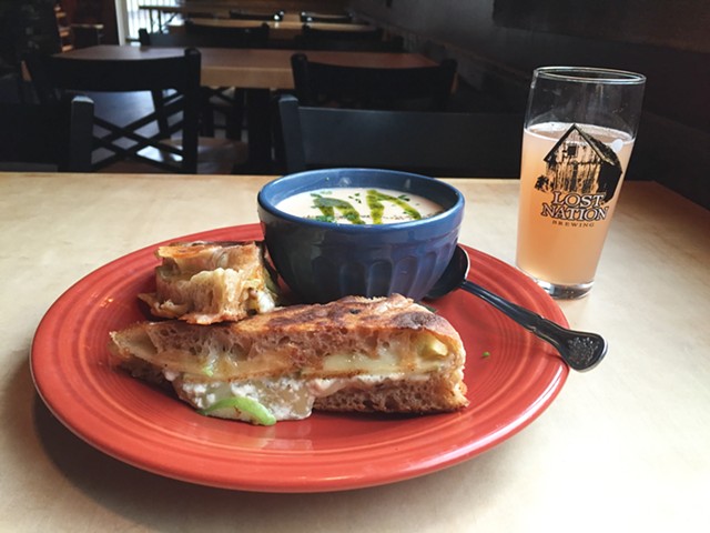 Soup, sandwich and a beer at Lost Nation Brewing - SALLY POLLAK