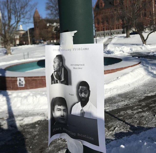 One of the flyers that was posted on the University of Vermont campus - COURTESY: THE VERMONT CYNIC
