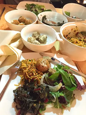 Spaghetti dinner at Sweet Simone's Monday Night Eats - SALLY POLLAK