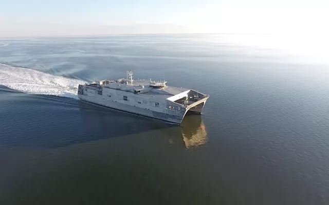 An expeditionary fast transport ship - COURTESY OF AUSTAL USA
