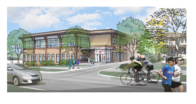 A rendering of the proposed new YMCA facility at 298 College Street - COURTESY