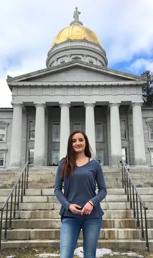 Celine Morris at the Statehouse - DAN BOLLES ©️ SEVEN DAYS