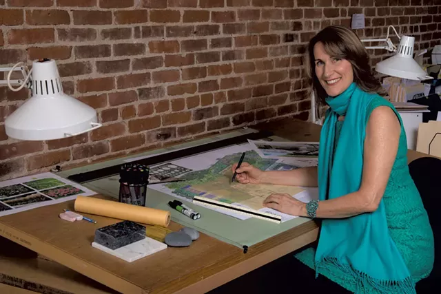 Landscape architect Cynthia Knauf in her office - COURTESY OF CYNTHIA KNAUF