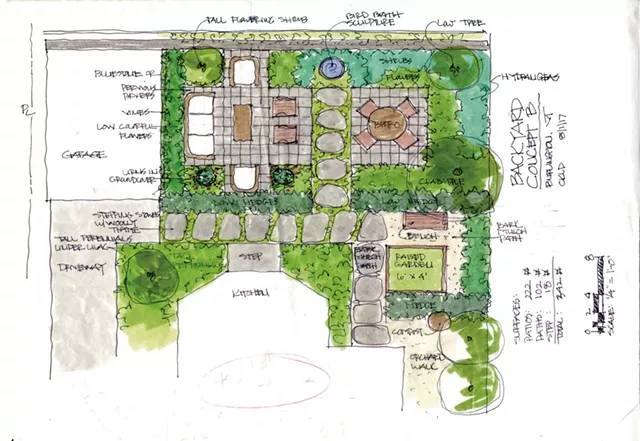 Sketch for Hill Section landscaping - COURTESY OF CYNTHIA KNAUF