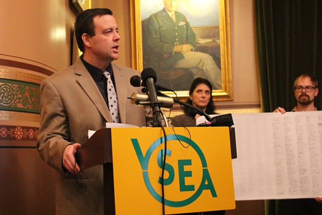 VSEA executive director Steve Howard at a Statehouse press conference - FILE: PAUL HEINTZ
