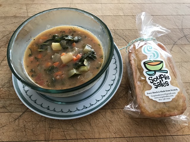Minestrone soup from Soupie Sales in Shelburne - SALLY POLLAK