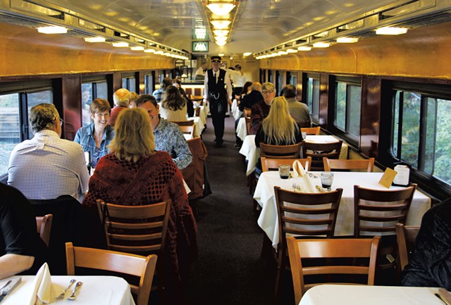 Passengers on the Champlain Valley Dinner Train - COURTESY OF THE CHAMPLAIN VALLEY DINNER TRAIN