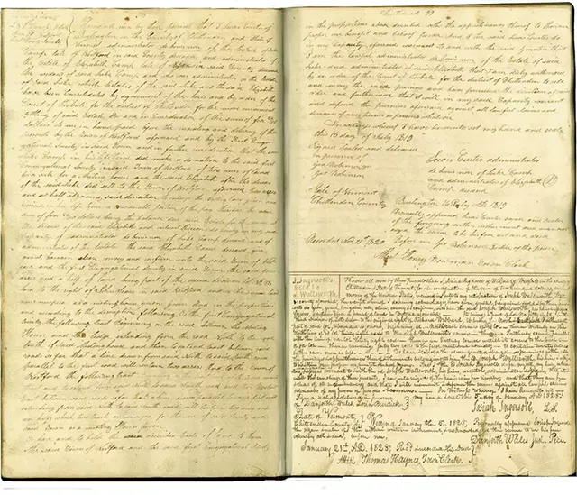 The Curtis Deed of 1819 - COURTESY OF THE TOWN OF WESTFORD