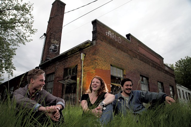 Left to right: Kayhl Cooper, Betsy Rose Besser and Rob Liu of Noise Ordinance - MATTHEW THORSEN