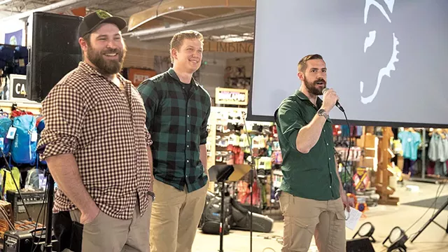From left Matt Looft, Zach Johnson and Trevor Marcy - JAMES BUCK