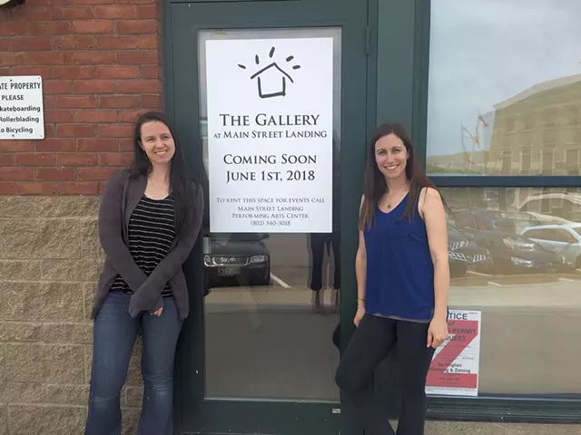 Tatiana E. Zelazo and Sarah Drexler outside the new Gallery at Main Street Landing. - SADIE WILLIAMS