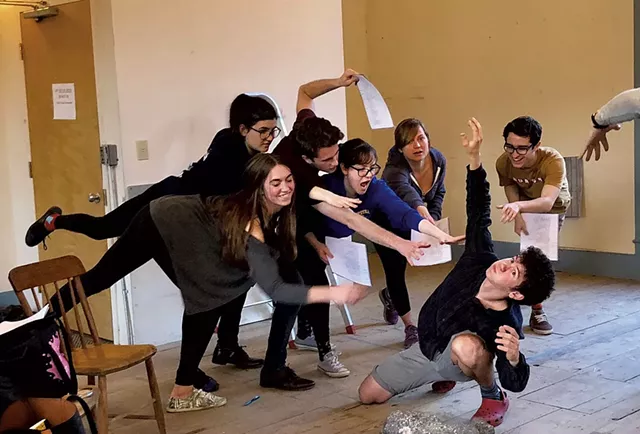 People Fish and Drowning Sailor rehearsing 'Mad as the Wind & Sea' - COURTESY OF MARGOT WHITCOMB