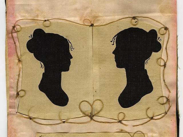 Silhouettes of Sylvia Drake and Charity Bryant, circa 1805–15 - COURTESY OF THE HENRY SHELDON MUSEUM OF VERMONT HISTORY