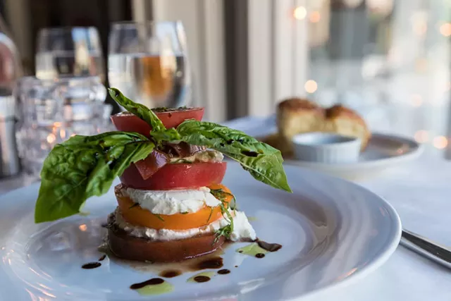 Heirloom tomato salad at Downtown Grocery - TOM MCNEILL