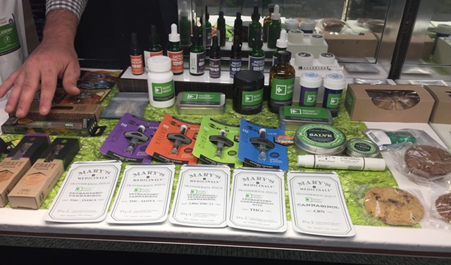 Products at the dispensary - SASHA GOLDSTEIN