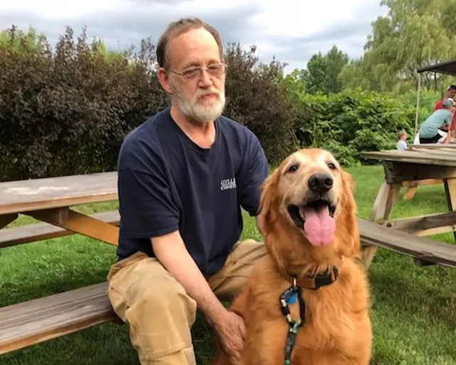Ed Hamel and Murphy the dog - COURTESY OF WILSON RING