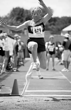 Elliot Burg, "Barbara Jordan, 80, Long Jump"