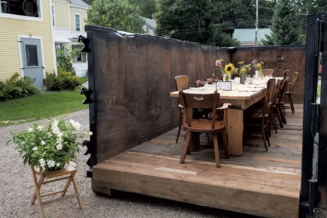 The dumpster setting of Waterbury's Salvage Supperclub - MICHAEL VERILLO