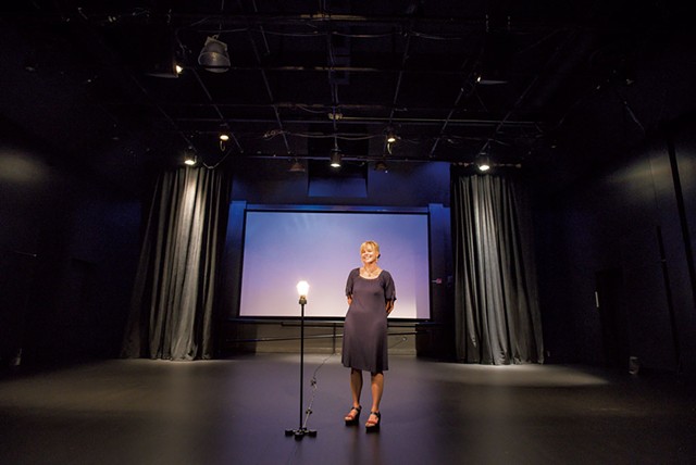 Mariah Riggs in the newly redesigned Black Box Theatre - GLENN RUSSELL