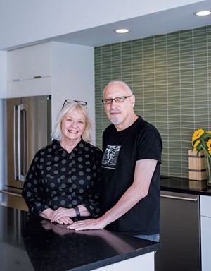 Tina Christensen and Michael Sevy in their kitchen - LINDSAY SELIN