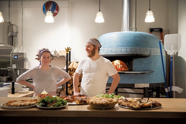 Owners Erika Strand and Dan Pizzutillo at Pizzeria Ida - JAMES BUCK