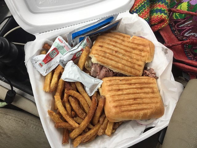 Roast beef panini with fries from Kerry's Kwik Stop - HANNAH PALMER EGAN