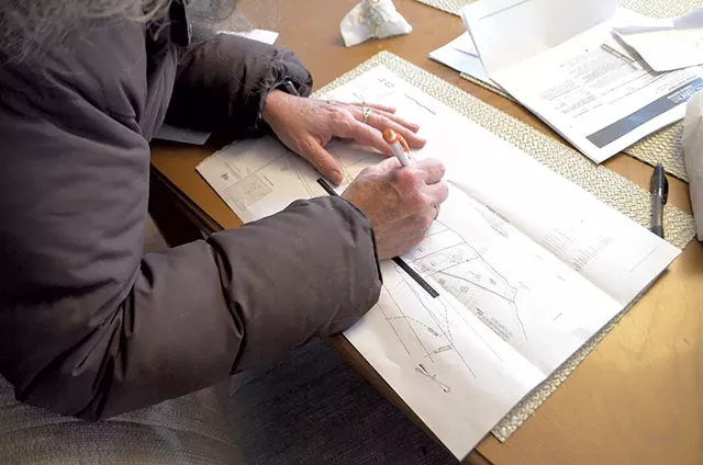 Debbie Bumgardner writing on the runway rendering - SASHA GOLDSTEIN