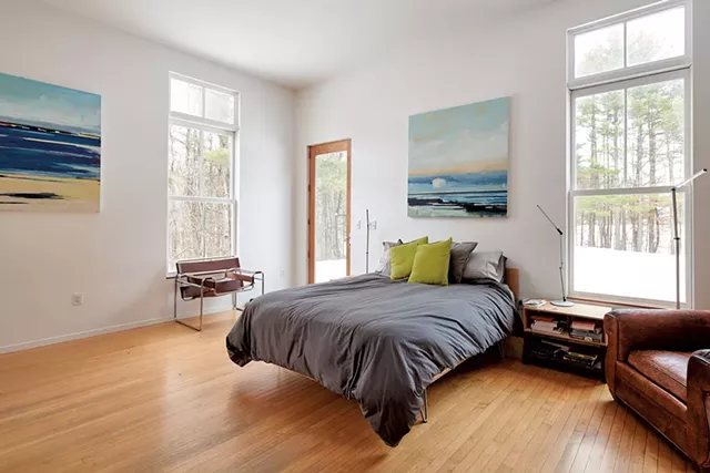 Master bedroom with paintings by Sara Katz - BEAR CIERI