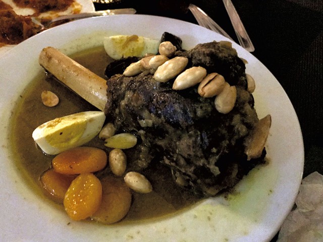Lamb-shank tagine at Little Morocco Caf&eacute; - SALLY POLLAK