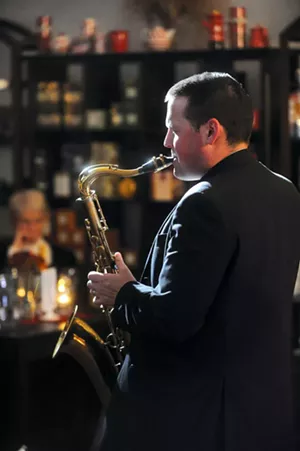 Sax player at the Brandon Music Café - VYTO STARINSKAS