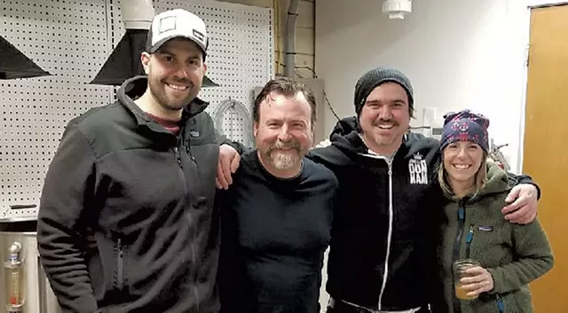 From left: Steve Parker, Craig Isvak, Brett Seymour and Jen Fleckenstein at Collaborative Brewing - COURTESY OF COLLABORATIVE BREWING