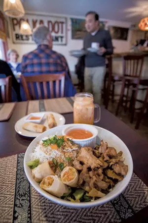 Thai iced tea, summer rolls and Vietnamese vermicelli noodles with pork - TOM MCNEILL