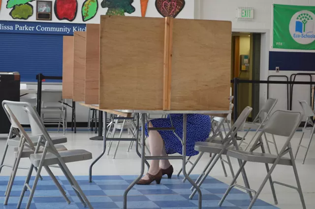 A voter in Burlington's Old North End. - FILE: ALICIA FREESE