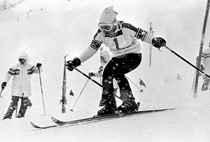 Gold medal winner Barbara Ann Cochran at the 1972 Winter Olympics in Sapporo, Japan