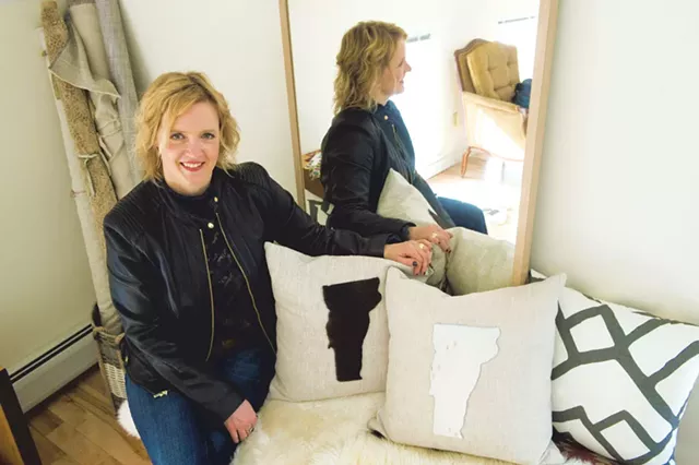 Interior designer Teri Maher at her studio in Waterbury - JEB WALLACE-BRODEUR