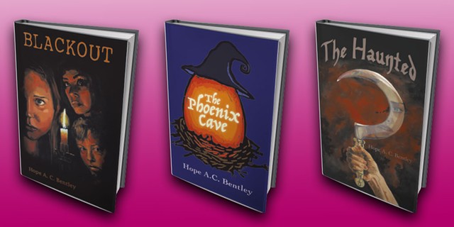Blackout by Hope A.C. Bentley, The Phoenix Cave by Hope A.C. Bentley, and The Haunted by Hope A.C. Bentley