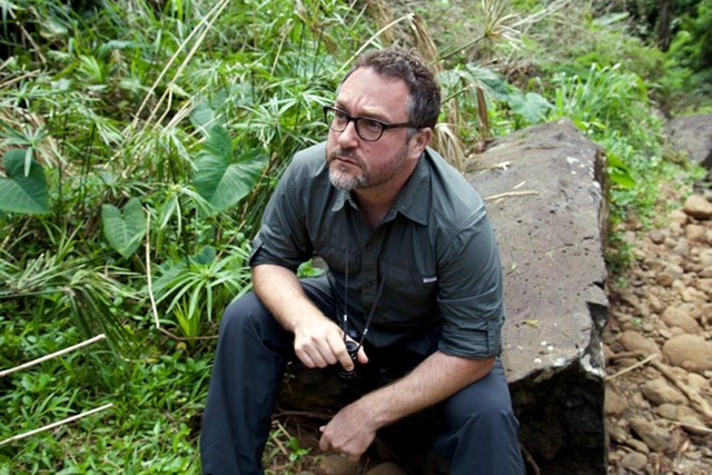 Colin Trevorrow on the set of Jurassic World - COURTESY OF NBCUNIVERSAL